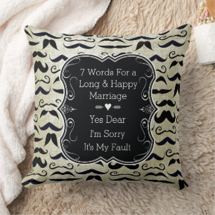 Mustache Hipster Pattern Kissen