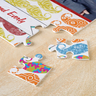 Mustache Hipster Pattern Puzzle