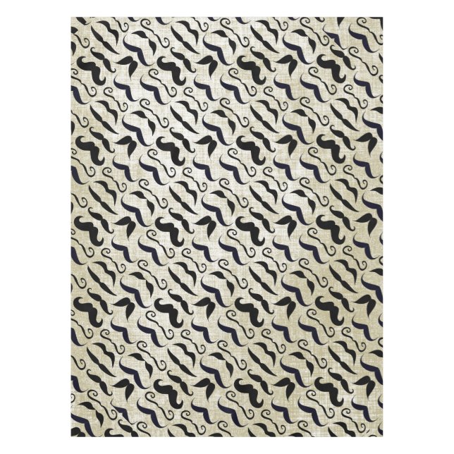 Mustache Hipster Pattern Tischdecke (Vorderseite)