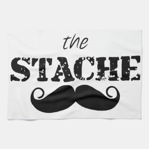 Mustache Hipster Retro-Muster Küchentuch