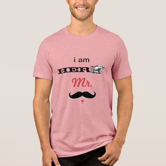MUSTACHE Ich bin IHR Foto Props Tri-Blend Shirt (Vorderseite)