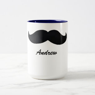 Mustache-Kaffee-Tasse lustig personifizierte Schna Zweifarbige Tasse