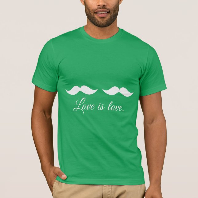 MUSTACHE-LIEBE T-Shirt (Vorderseite)