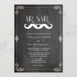 Mustache Liebe Vintage Hochzeit Einladung