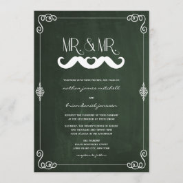 Mustache Liebe Vintage Hochzeit Einladung