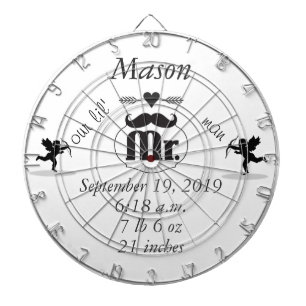 Mustache Lil Man Baby Boy Stats Dartscheibe