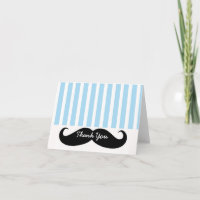 Mustache LIl Man Danke-Karte