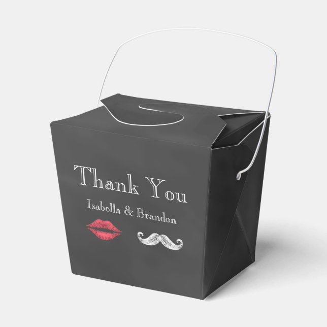 Mustache & Lips Gefälligkeitsbox 2 Geschenkschachtel (Vorderseite)