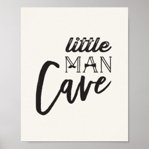 Mustache Little Man Cave Boy Baby Kinderzimmer Art Poster