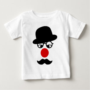Mustache Man mit Hut und Clownnnase Baby T-shirt