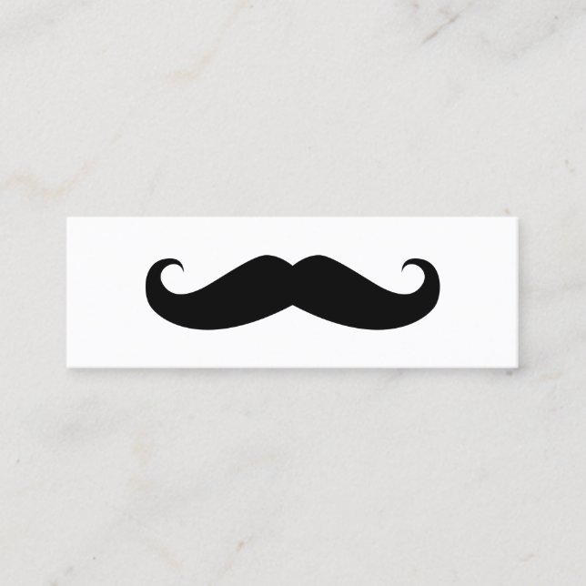Mustache Mini Visitenkarte (Vorderseite)