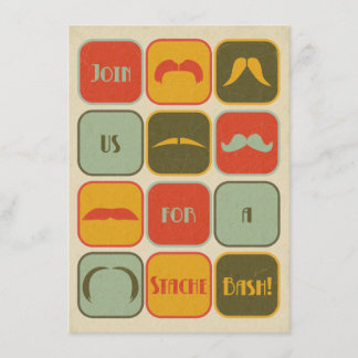 Mustache Mustache 40. Geburtstagsfeier Party Einla Einladung