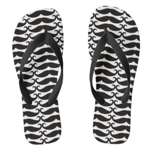 Mustache / Mustache / Schnurbart + Ihre Ideen Flip Flops