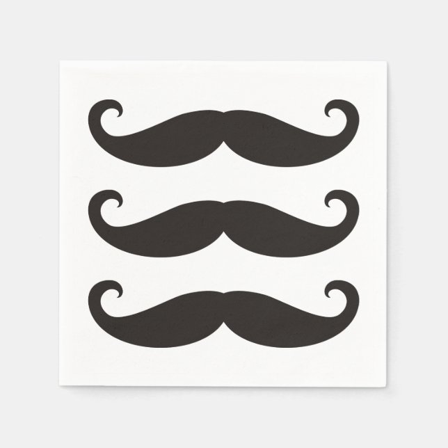 Mustache / Mustache / Schnurbart + Ihre Ideen Serviette (Vorderseite)