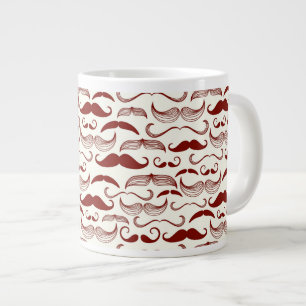 Mustache-Muster, Retro-Stil 3 Jumbo-Tasse