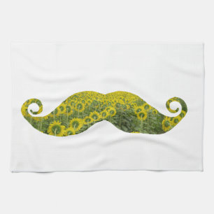 Mustache natürliches Teetuch 40,6 cm x 61 cm Küchentuch