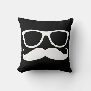 Mustache Nerd Kissen
