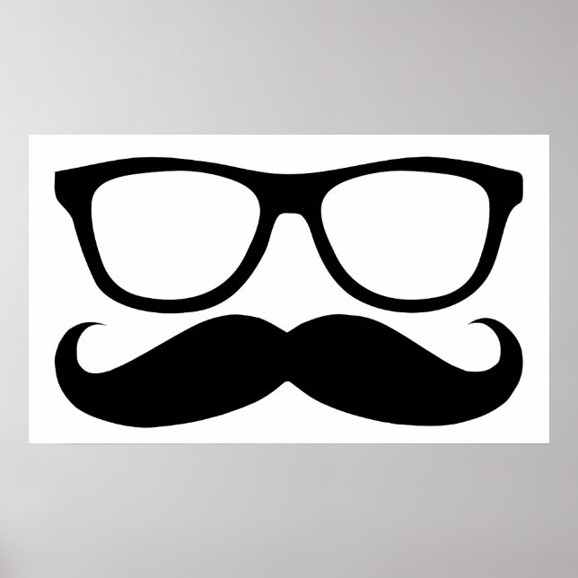 Mustache Nerd Poster (Vorne)