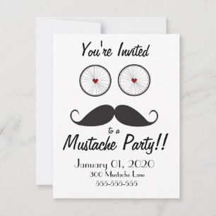 Mustache-Party Einladung