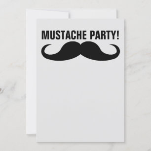 MUSTACHE PARTY!EINLADUNGEN. DU PERSONALISIERT EINLADUNG