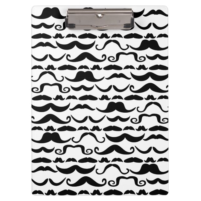 Mustache Pattern Klemmbrett (Vorderseite)