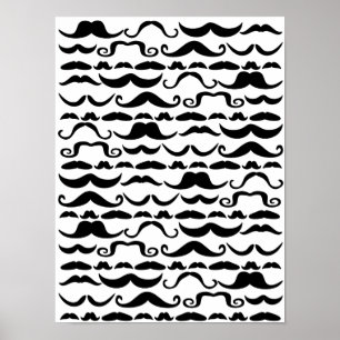 Mustache Pattern Poster