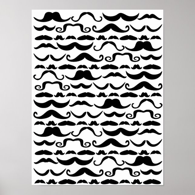 Mustache Pattern Poster (Vorne)