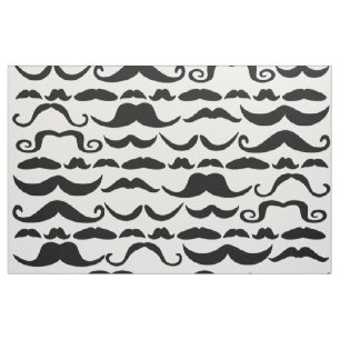 Mustache Pattern Stoff
