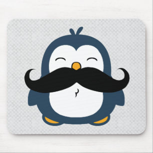 Mustache Penguin Mousepad