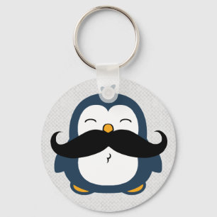 Mustache Penguin Schlüsselanhänger