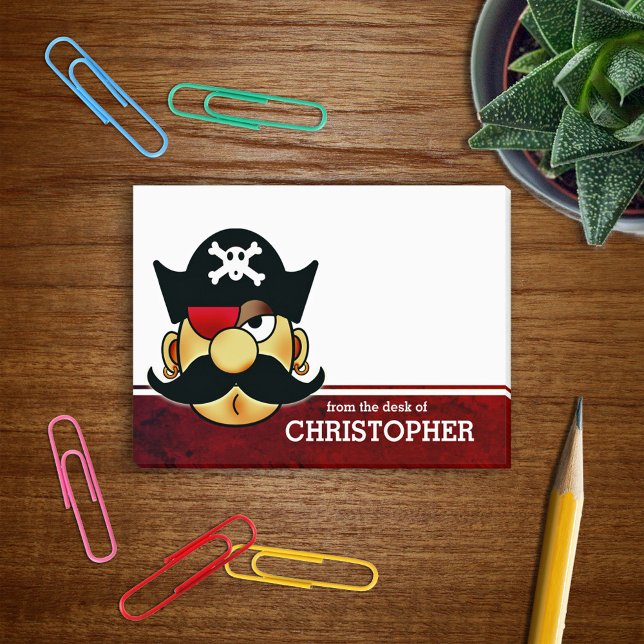 Mustache Pirate Personalisiert Post-it Klebezettel (Von Creator hochgeladen)