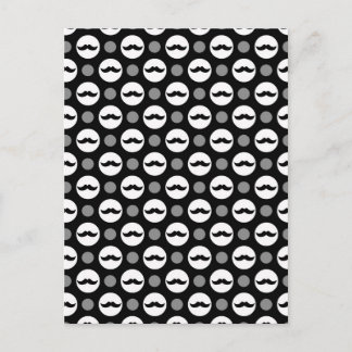 Mustache Polka Dots Postkarte