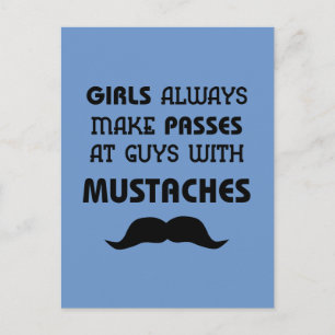 Mustache Postkarte