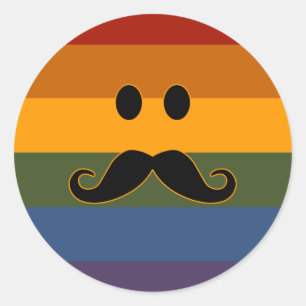 Mustache Pride benutzerdefinierte Aufkleber