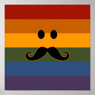 Mustache Pride benutzerdefiniertes Poster