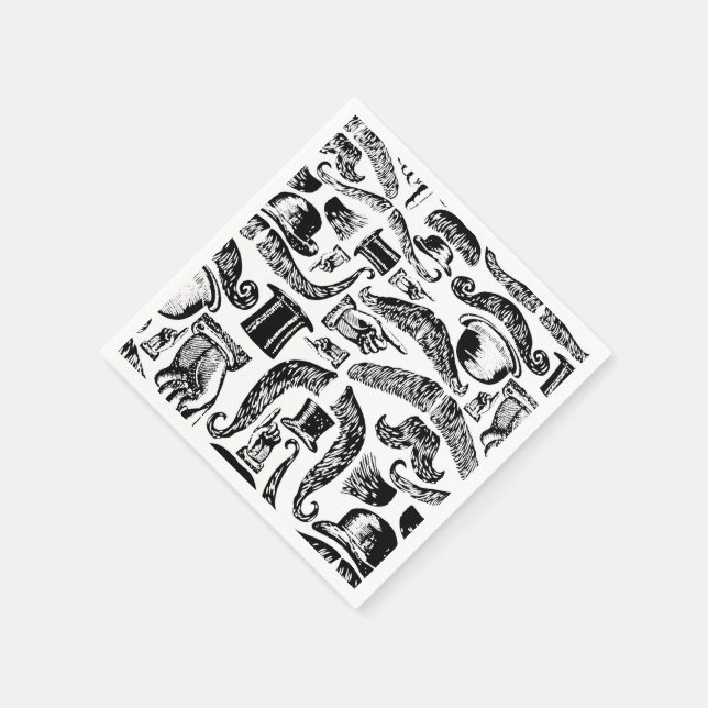 Mustache Print Napkins Serviette (Ecke)