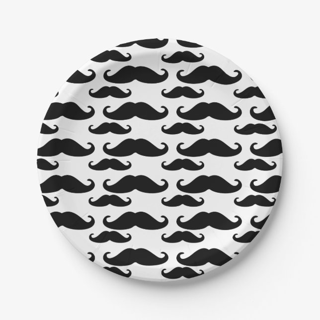 Mustache Print Small Cake Paper Teller (Vorderseite)