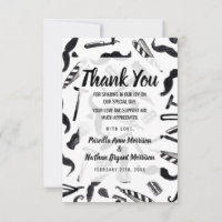 Mustache Razor Shaver Watercolor Barber Pattern