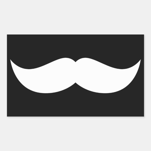 Mustache Rechteckiger Aufkleber (Vorderseite)