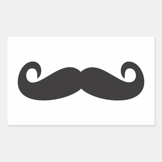Mustache Rechteckiger Aufkleber (Vorderseite)