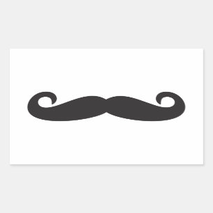 Mustache Rechteckiger Aufkleber