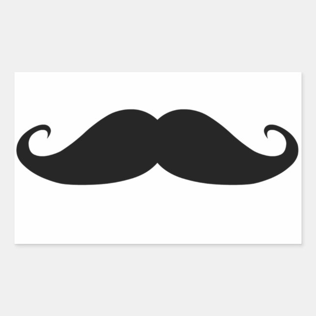 Mustache Rechteckiger Aufkleber (Vorderseite)