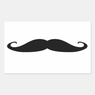 Mustache Rechteckiger Aufkleber