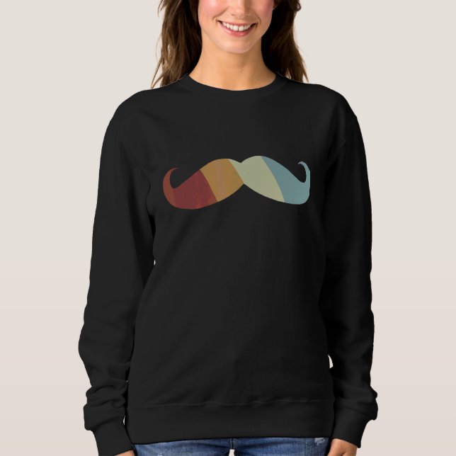 Mustache Retro Style Vintag Sweatshirt (Vorderseite)