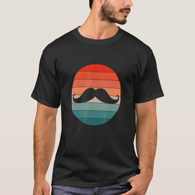 Mustache Retro Style Vintag T-Shirt (Vorderseite)