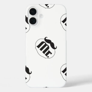 Mustache Retro Vintager Hipster Geschenke iPhone 16 Plus Hülle