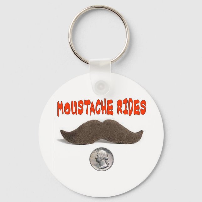 MUSTACHE RIDES 25 CENTS SCHLÜSSELANHÄNGER (Vorderseite)
