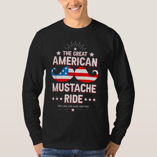 Mustache Rides Presents T-Shirt (Vorderseite)