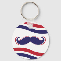 Mustache - Rot, Weiß und Blau