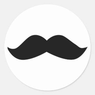 Mustache Runder Aufkleber